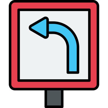 ok aşağı simge renk ana hatları vektörü