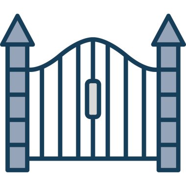 çit vektör simgesi modern basit vektör illüstrasyonu