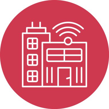 Modern yapı simgesinin vektör illüstrasyonu