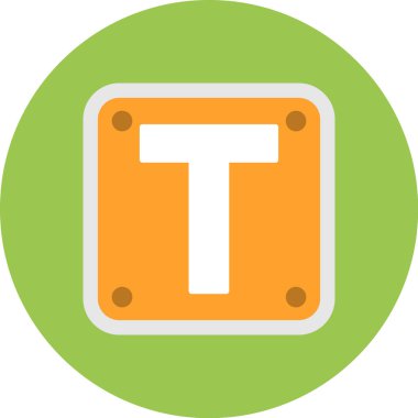 Tahta bir duvarın vektör simgesi ve bir harf