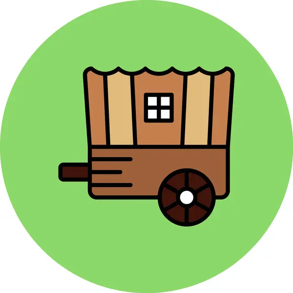 Ahşap tabelalı bir ev için karikatür simgesinin vektör çizimi