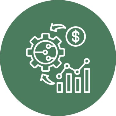 Bir dolar simgesinin vektör illüstrasyonu