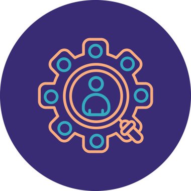 Bir dişli simgesini vektör çizim