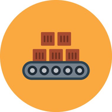 Fabrika. Web simgesi basit illüstrasyon