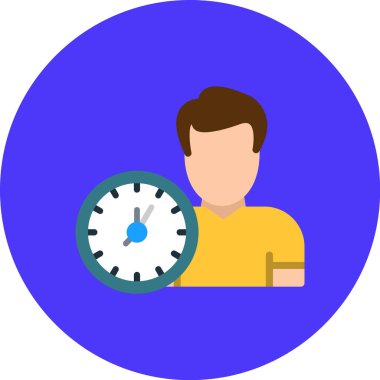 Saat. Web simgesi basit illüstrasyon