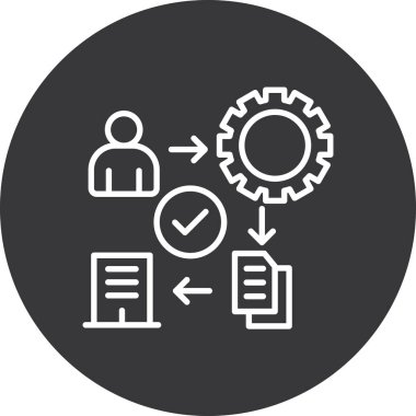 veri merkezi çizgi simgesi, vektör illüstrasyonu