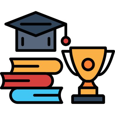eğitim ve öğrenme renkli vektör simgeleri