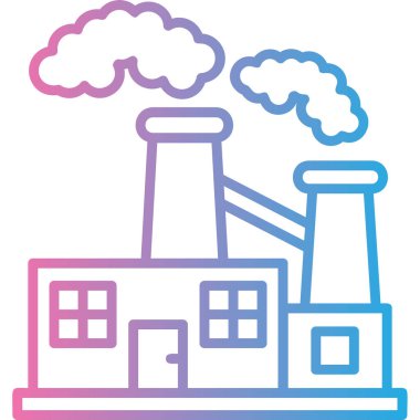 Fabrika. Web simgesi basit illüstrasyon