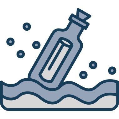 Su ikonlu su şişesi.