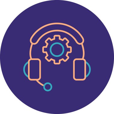 Kulaklık. Web simgesi basit tasarım