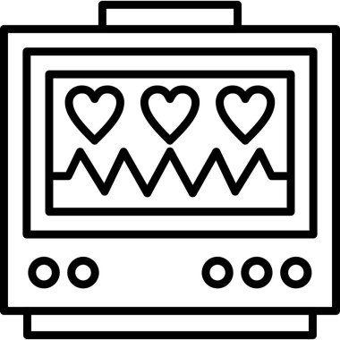 Bilgisayar monitörü. Web simgesi basit illüstrasyon