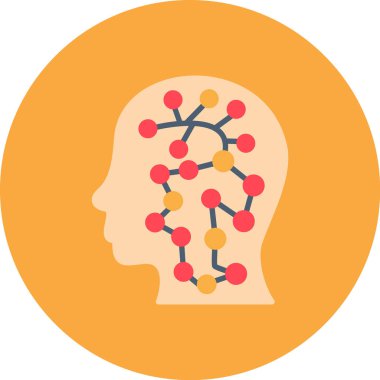 Beyin. Web simgesi basit illüstrasyon