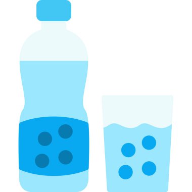 Su bardağı. Basit illüstrasyon