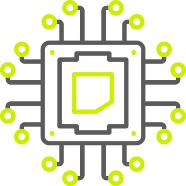 İşlemci. Web simgesi basit tasarım