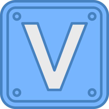 V harfi vektör simgesi