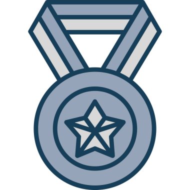 Madalya. Web simgesi vektör illüstrasyonu