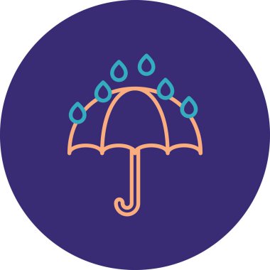 Şemsiye. Web simgesi basit illüstrasyon