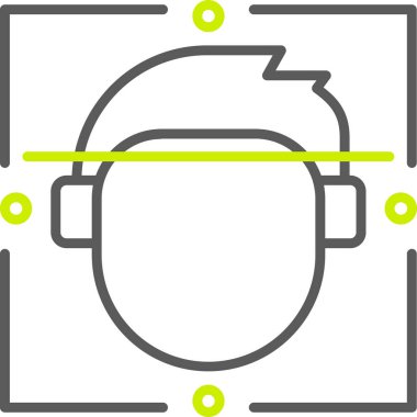 Maske. Web simgesi basit illüstrasyon