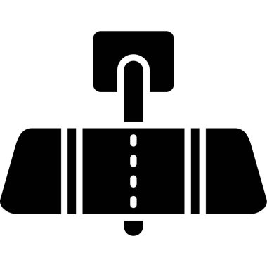 sırt çantası simgesi vektör illüstrasyonu