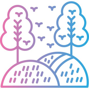 Ağaçlı bulut ikon vektör illüstrasyon tasarımı