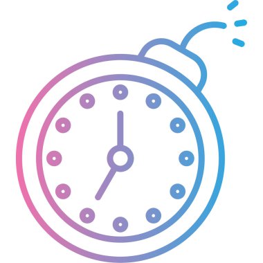 Saat simgesi vektör illüstrasyonu