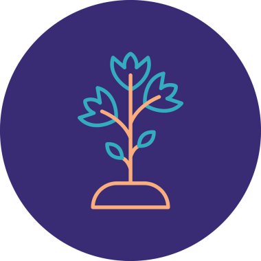 Bir bitki simgesinin vektör illüstrasyonu