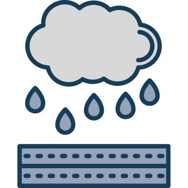 Bulut hesaplama sunucu simgesi Doldurulmuş dış hat biçimi