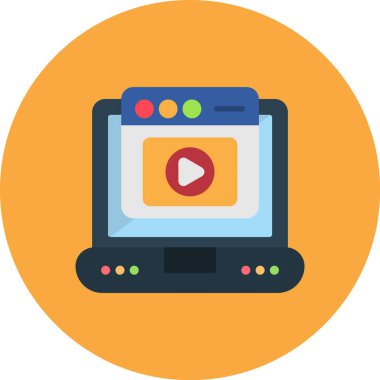 video simgesi vektör illüstrasyonu