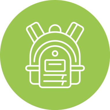 Sırt çantası. Web simgesi basit illüstrasyon