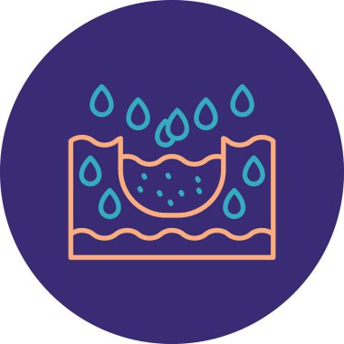 Bir su damlasının vektör çizimi