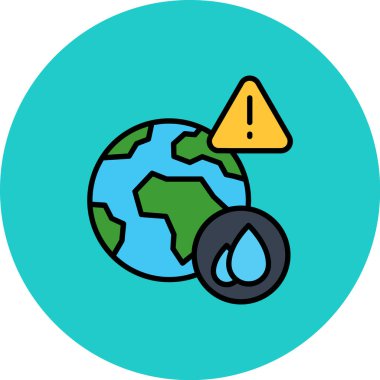 Uyarı işareti. düz dizayn