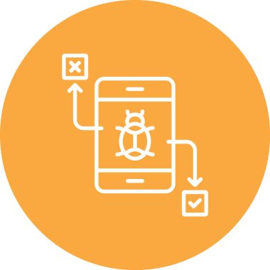 Akıllı telefon. Web simgesi basit illüstrasyon