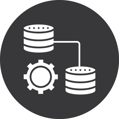 veri veritabanı sunucu simgesi Solid biçimi