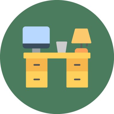 Mobilya Düz Simgeleri Ayarlandı