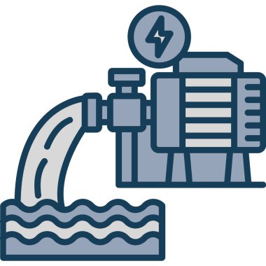 güç istasyonu vektör illüstrasyonu, simge tasarımı
