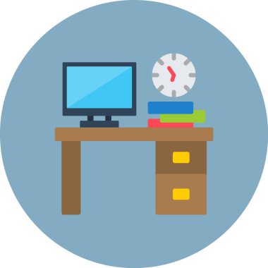 Masa. Web simgesi basit illüstrasyon