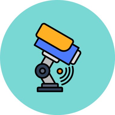 Kapalı devre kamera. simge tasarımı, vektör