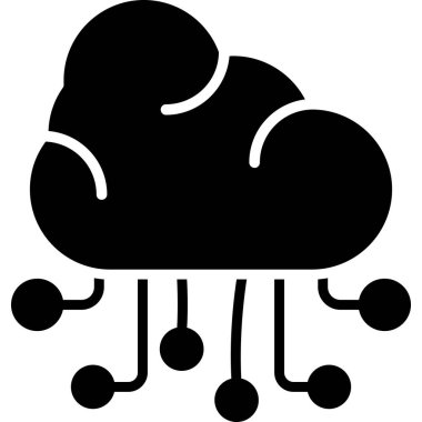 Bulut hesaplama simgesi katı biçiminde