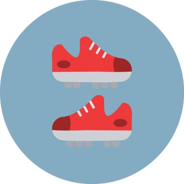 Cleats Simgesi, Basit Renk Vektörü İllüstrasyonu