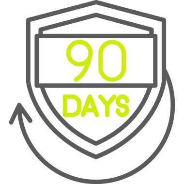 9 0 modern simgenin vektör illüstrasyonu