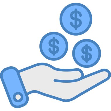 Para için. Web simgesi basit illüstrasyon