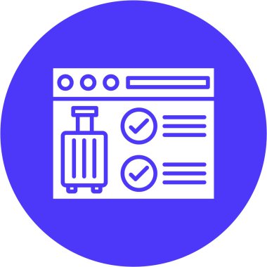 Pasaport. Web simgesi basit illüstrasyon