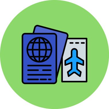 seyahat simgesi, vektör illüstrasyonu