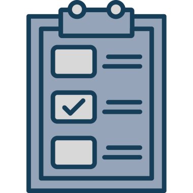 Kontrol listesi. Web simgesi basit tasarım