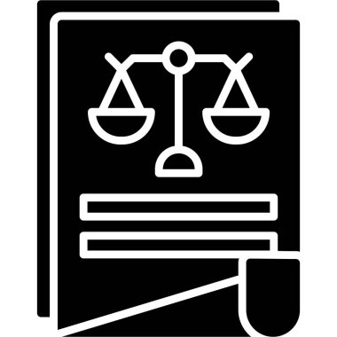 Yargıç simgesi, vektör illüstrasyonu