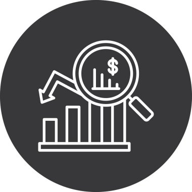 İş büyütme ikonu. Web için basit bir finansal büyüme vektör simgesi çizimi