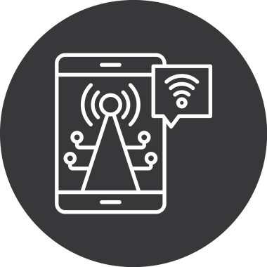 Cep telefonu simgesi, vektör illüstrasyonu