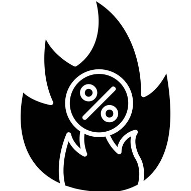 İndirim. Web simgesi basit illüstrasyon