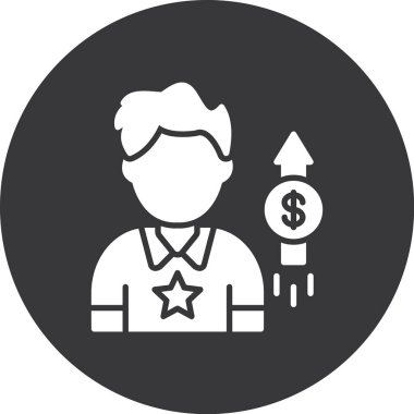 trend biçimi izole edilmiş arkaplanda başlangıç simgesi