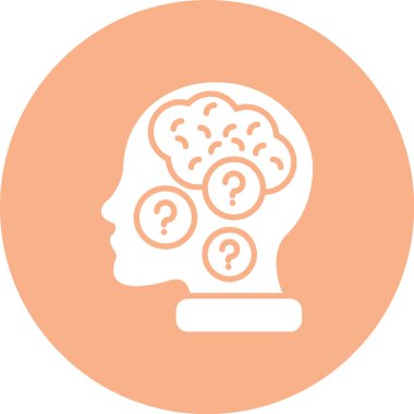 Beyin. Web simgesi basit illüstrasyon